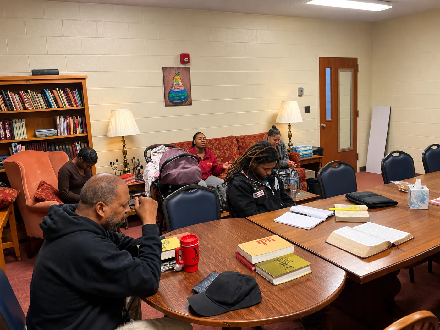 GNP Bible study gathered in prayer